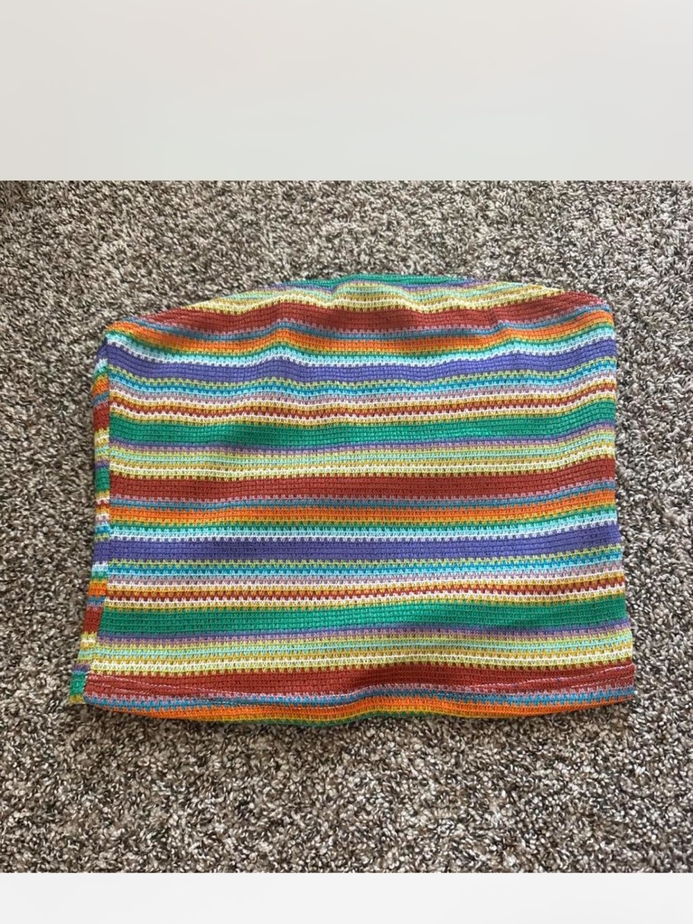Multicolor Striped Crochet Tube Top - Women